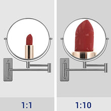 SONGMICS Specchio Double Face Ingrandimento X 10 Cosmetico da Trucco per Make up da Parete BBM001