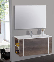 mazzoni Mobile da Bagno Sospeso 100cm Gold Grigio Frassinato