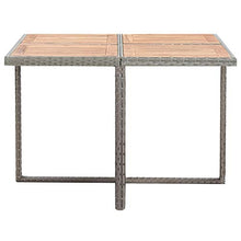 Tidyard 5 pz Set da Pranzo da Giardino in Polyrattan e Acacia,Set mobili da Giardino,Poltrone e Tavolino,Antracite