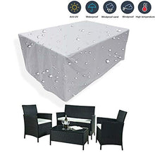 REW - Copertura per mobili da giardino per esterni, per tavoli da patio, varie misure, colore: argento