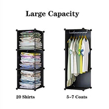 WCY Guardaroba Portatile per Appendere Vestiti Combinazione Armadio Armadio per Salvataggio Spaziale Ideale stoccaggio Organizer Cubo (2 Stili) Guardaroba Combinato (Dimensioni: 147x47x147cm) yqaae
