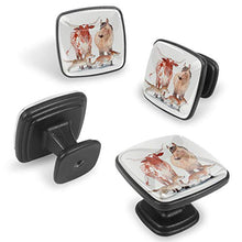 4 PCS Pomelli per Porta,Pomolo per Mobile,Pomelli per Mobili con Viti,Maniglia per Armadietto,Pomelli per Porta,Pomelli per Cassetti per Porta,Armadio,Cassetto e Credenza,Cavallo ad acquerello
