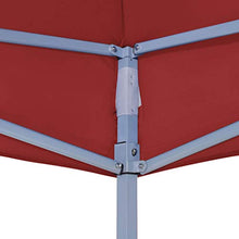 vidaXL Tetto per Tendone per Feste 3x3 m Rosso Borgogna 270 g/m²