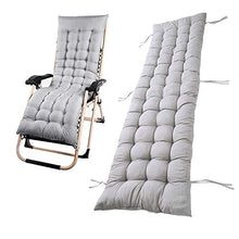Sedia a sdraio da giardino, reclinabile, con cuscino con imbottitura spessa Gray