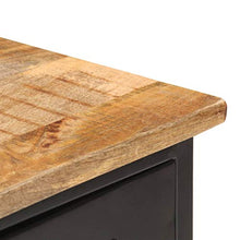 vidaXL Credenza 110x30x65 cm in Massello di Mango Grezzo e Acciaio