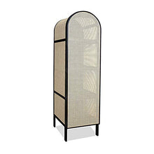 HXXXIN Armadio per Camera da Letto Hotel Armadio Creativo in Rattan Armadio Creativo con Porta Singola Credenza Decorativa Semplice E Pratico,Nero