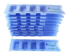 10-pc Dispenser-Medicine Medi-Inn Portapillole Portapillole Mit 4 Scomparti - blu, Norm