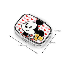 Scatola quadrata per pillole - Topolino portatile con porta medicina a due scomparti