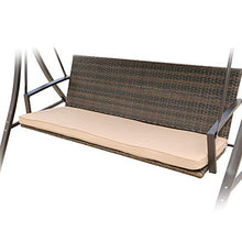 Angel Living - Cuscino per sedia a dondolo in rattan a 3 posti, colore: Cachi