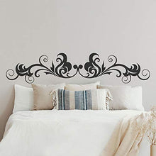T-MK445 - Adesivi per testiera del letto, 29 x 140 cm, colore: Nero