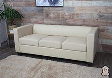 Serie Lille M65 Divano Sofa 3 posti 75x191x70cm Pelle Avorio