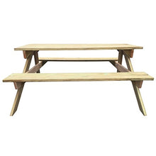 Anself Tavolo da Picnic in Legno 150 x 135 x 71,5 cm