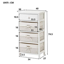 WGYDREAM Comodino Comodino Comodino Comodino Comodino Comodino Bianco Comodino Comodino con 3 Cestini Organizer