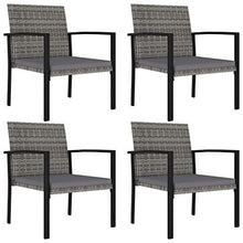 FAMIROSA Set da Pranzo da Giardino 5 pz in Polyrattan Grigio-5713