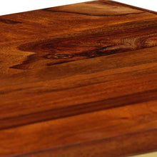 FAMIROSA Credenza in Massello di Sheesham con Stampa Dorata 90x30x77 cm