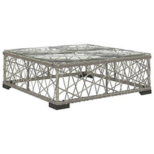 OUSEE Set Divani da Giardino 6 pz con Cuscini in Polyrattan Grigio