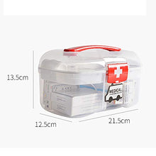 MYHZH First Aid Kit Box, Storage Box Organizzatore 2 Strati con Storage Case Kit Compartimenti Famiglia di Emergenza