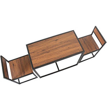 yelloo MOD. Siena Set Tavolo Bar e 2 Sedie Marrone Cucina Sgabelli Mobili