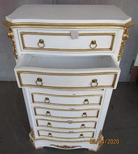 Kunibert Louis XIV - Credenza in stile barocco e rooko, altezza 131 cm, colore: Bianco con oro