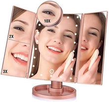 Specchio Specchi a vanità 22 LED Touch Screen 10X Trucco 10x Viaggio Pieghevole