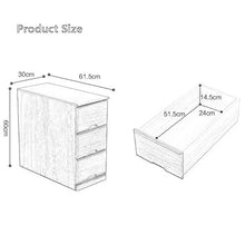 WSNBB Classificatore in Legno Massello Comodino, 3 Cassetti, Ampio Vano Contenitore, L61,5 Cm * L 30 Cm * H60 Cm (Color : B)