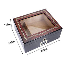 SCDZS Legno Cigar Box Desktop Humidor - Cigar Box Desktop Cedar Humidor Trasparente Glass Window buona Tenuta