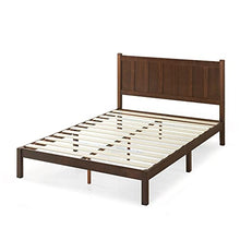 ZINUS Adrian 31 cm Letto in legno con testiera | Base in legno massello | Supporto per doghe in legno | Facile da montare | 140 x 190 cm | Stile rustico