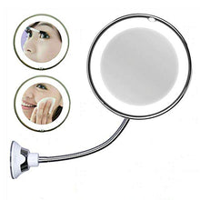 Specchio trucco con LED braccio flessibile a ventosa ingrandimento makeup 10X