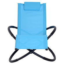 Outsunny Sedia a Dondolo Design Moderno per Interni ed Esterni Textilene 154x80x84cm Blu