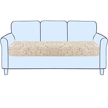 Subrtex - Fodera per cuscino per divano in tessuto di poliestere elasticizzato (2 posti, beige jacquard)