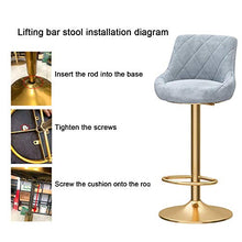 Sgabelli da Bar Sedia Sgabelli da Bar con Schienale Girevole Regolabile in Altezza Sgabelli Pub sedie da Cucina Stool Set di 2/4 Regolabile Sgabello da Bar (Color : Gray, Size : 1pcs)
