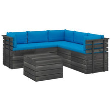 FAMIROSA Set Divani da Giardino su Pallet 6 pz con Cuscini Massello Pino-1951