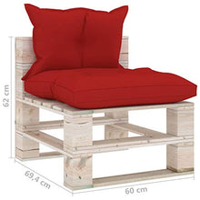 vidaXL Divano Centrale da Giardino Pallet con Cuscini in Legno di Pino