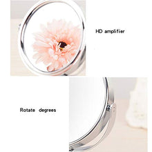 PRENKIN 2pcs 360 Gradi di Rotazione HD Double Sided Trucco Desktop Mirror in Acciaio Inox a Specchio ingranditore