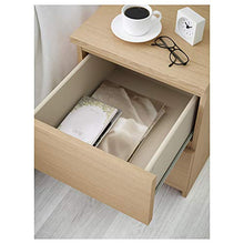 Cassettiera IKEA MALM con 2 cassetti impiallacciato rovere mord bianco