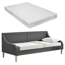 [en.casa] Divano Letto comodissimo in Tessuto Grigio Scuro - con Gambe Effetto Legno - 200cm x 90cm - con Materasso - Arredi Casa