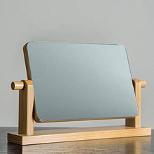 Specchio di Trucco Desktop Mirror Semplice di Legno Solido Specchio da Toilette Portatile in Legno Desktop Mirror Beauty