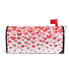 Copre per cassetta postale di San Valentino con cuori caduti per matrimonio, magnetico, grande, per giardino, cortile, decorazione per la casa, dimensioni 64,8 x 53,3 cm