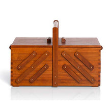 Prym 612551-Scatola Scuro, L Cestino da Cucito, Legno, Marrone, L