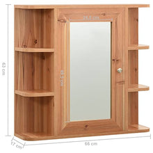 vidaXL Armadietto a Specchio Rovere 66x17x63 cm in MDF