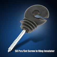 50 pz. Isolatori per anelli a vite, isolanti per recinti elettrici Accessori per legno nero