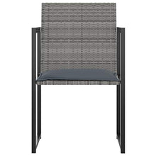 vidaXL Set da Pranzo da Giardino 9 pz con Cuscini in Polyrattan Grigio