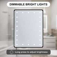 DUFU Specchio Bagno con 22 Luci LED Specchio Illuminato Touch Screen, Dimmerabile,Negro