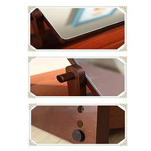 Specchio per Il Trucco Specchio con Il Basamento Portatile di Trucco Vanity Specchi Desk Piedi Slim Legno Solido dello Specchio di Trucco Fai da Te sulla Parte Posteriore Noce Fashion Color
