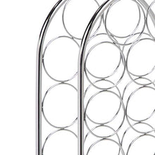 Amazon Basics - Portabottiglie di vino cromato, design ricurvo, per 14 bottiglie