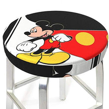 Copertura rotonda per sgabello da bar Topolino per sedia e sedia, lavabile, elastica, per sgabelli rotondi da 35,6 cm