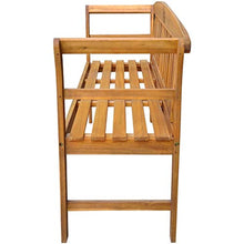 Panchina da giardino in legno di acacia massiccio, 157 x 45 x 82,5 cm