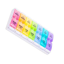 Pillola Box 7 Giorno Am Pm Organizzatore Settimanale Medicina Vitamina Capsule Supplementi Colorato 2time1day Col