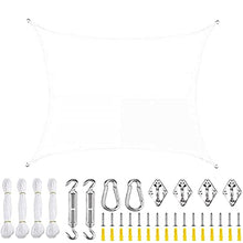 KLFSJD Tenda A Vela Parasole,Rettangolo Tenda da Sole Impermeabile A Vela E Protezione UV per Tende da Sole da Esterno per Terrazze (3 * 5m,Bianca)
