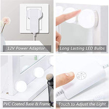 HFFFHA Specchio per toeletta Specchio per Trucco Illuminato Grande con luci per Trucco Specchio Luminoso Grande con 10 lampadine LED dimmerabili Slim